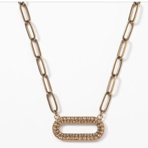 Touchstone Crystal Linked Together Necklace NIB